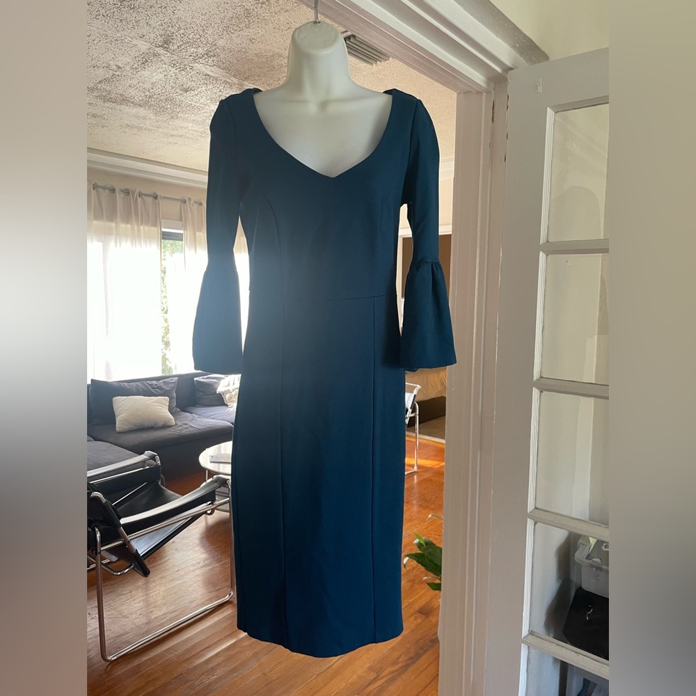 Boden Teal Long Sleeve Dress